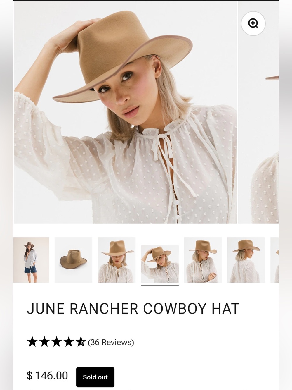 GIGI PIP Wide-Brim Rancher Hat in Brown